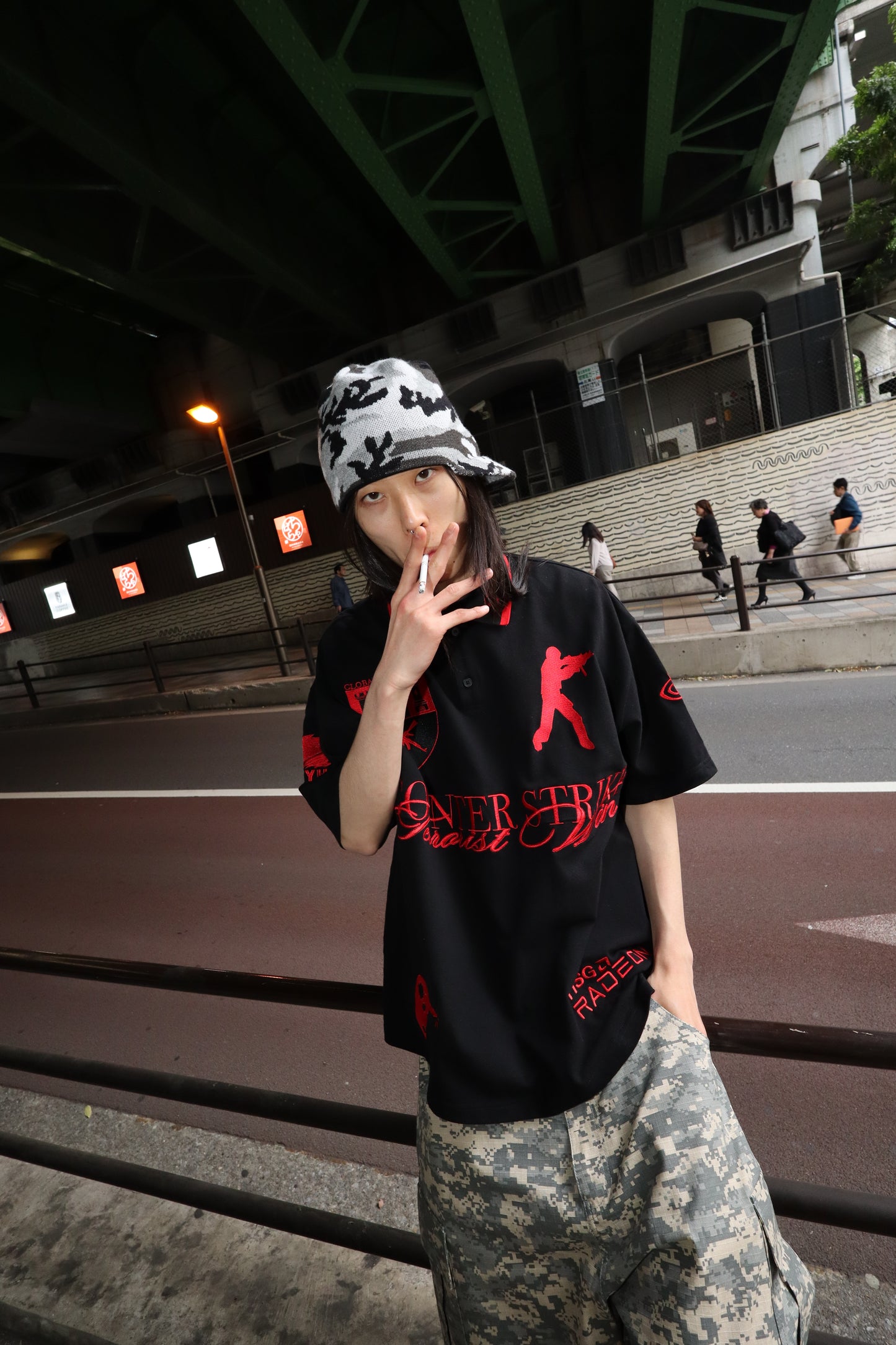 CAMO BRIM BEANIE