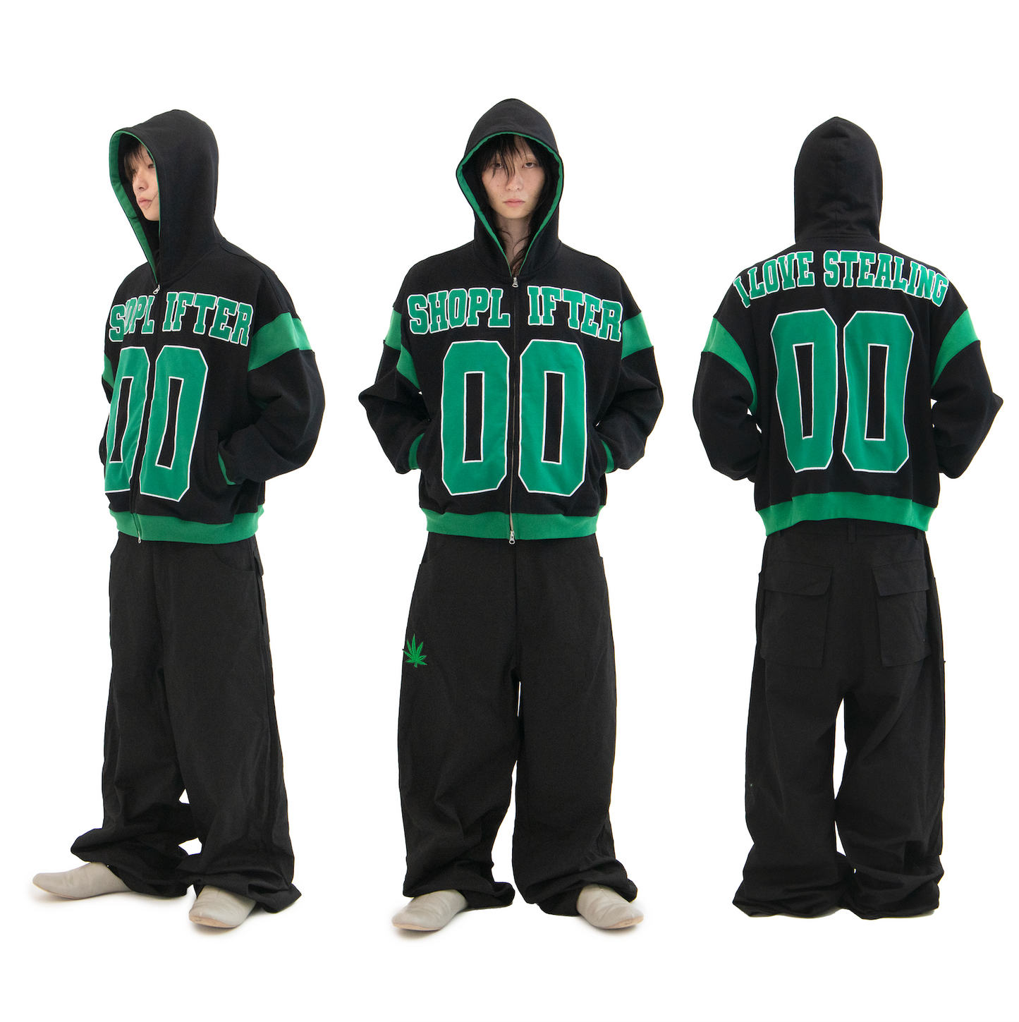 SHOPLIFTER HOODIE (GREEN)
