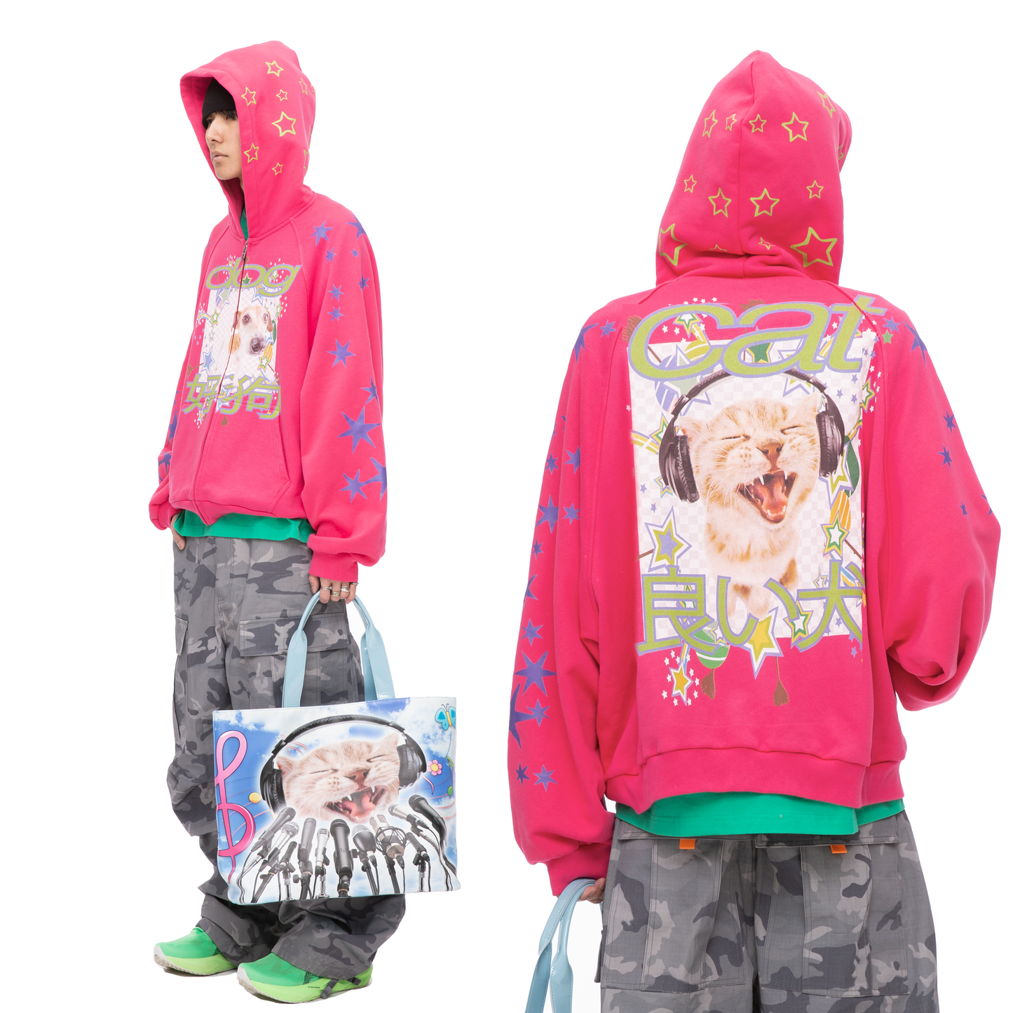 CAT HOODIE (PINK)