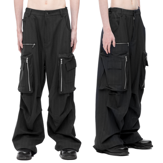 PINSTRIPE CARGO PANTS
